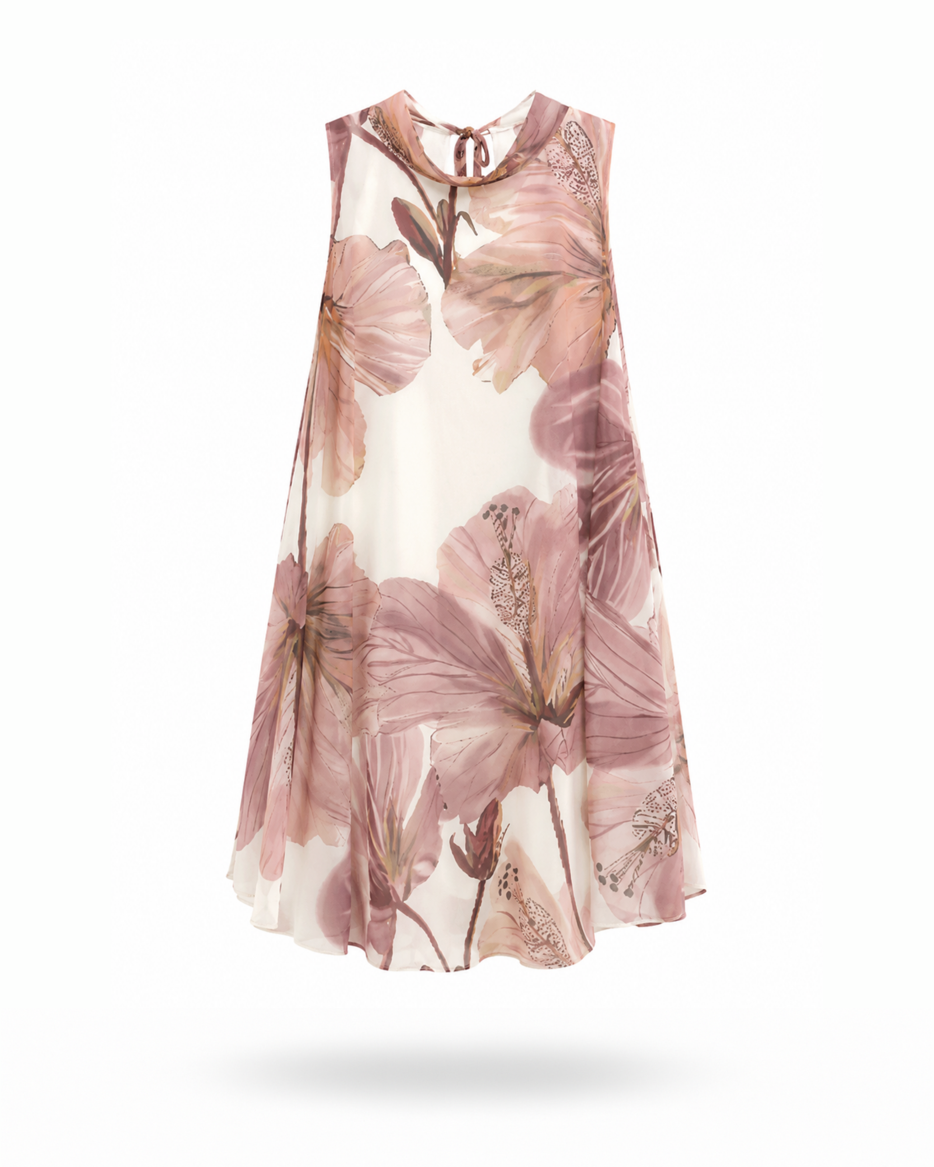 Kleid Pastellblumen Rosa