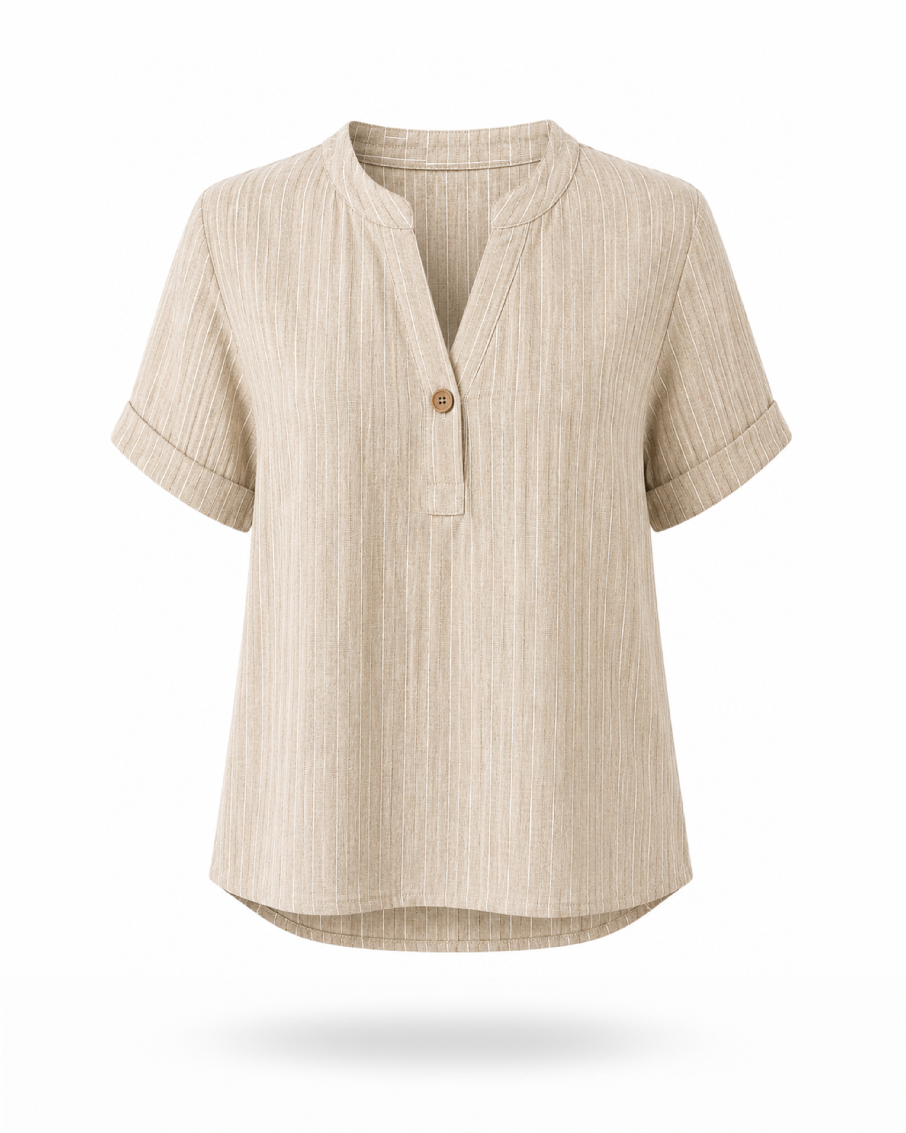 Leinenhemd Beige
