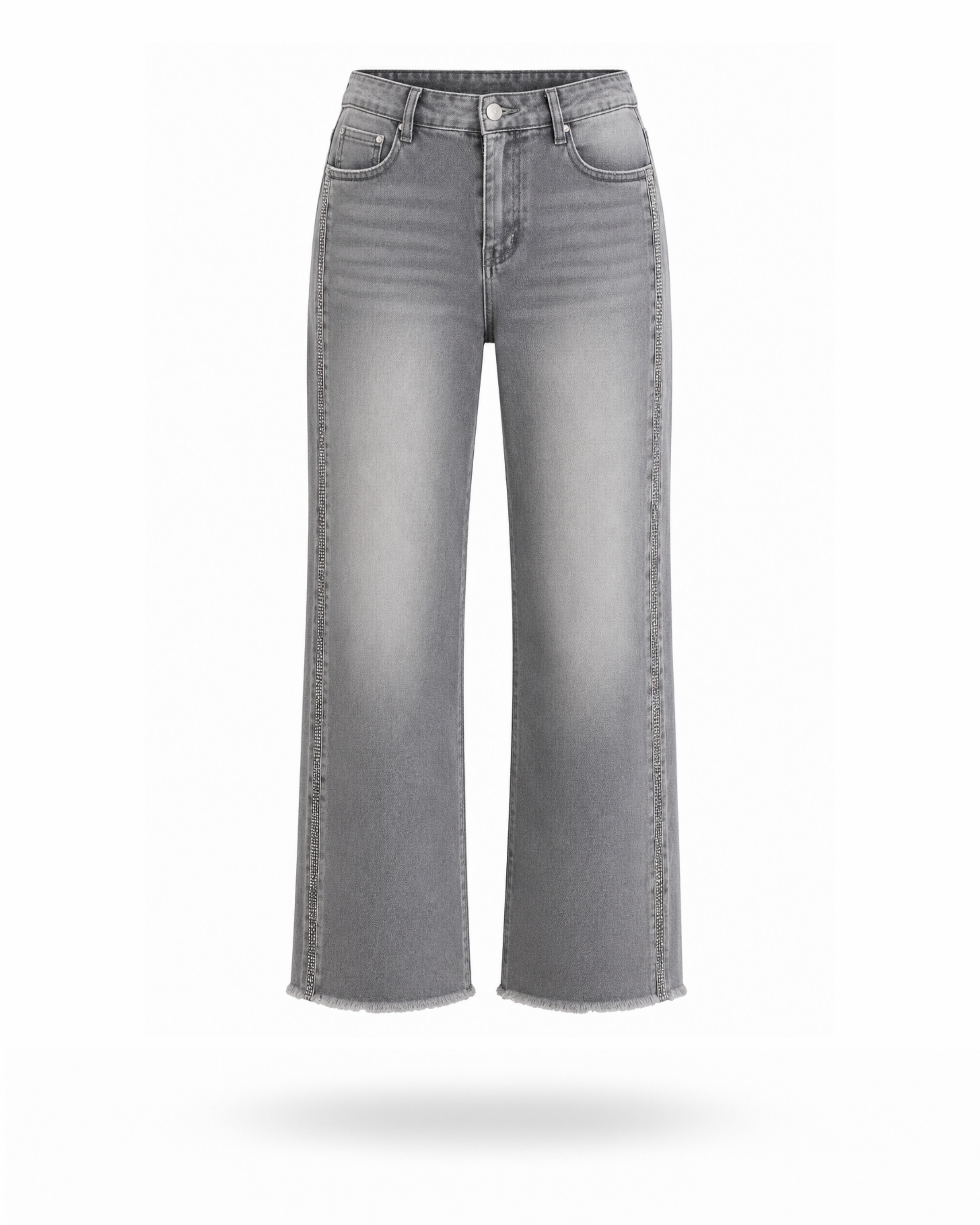 Curvy Jeans Strass Grau