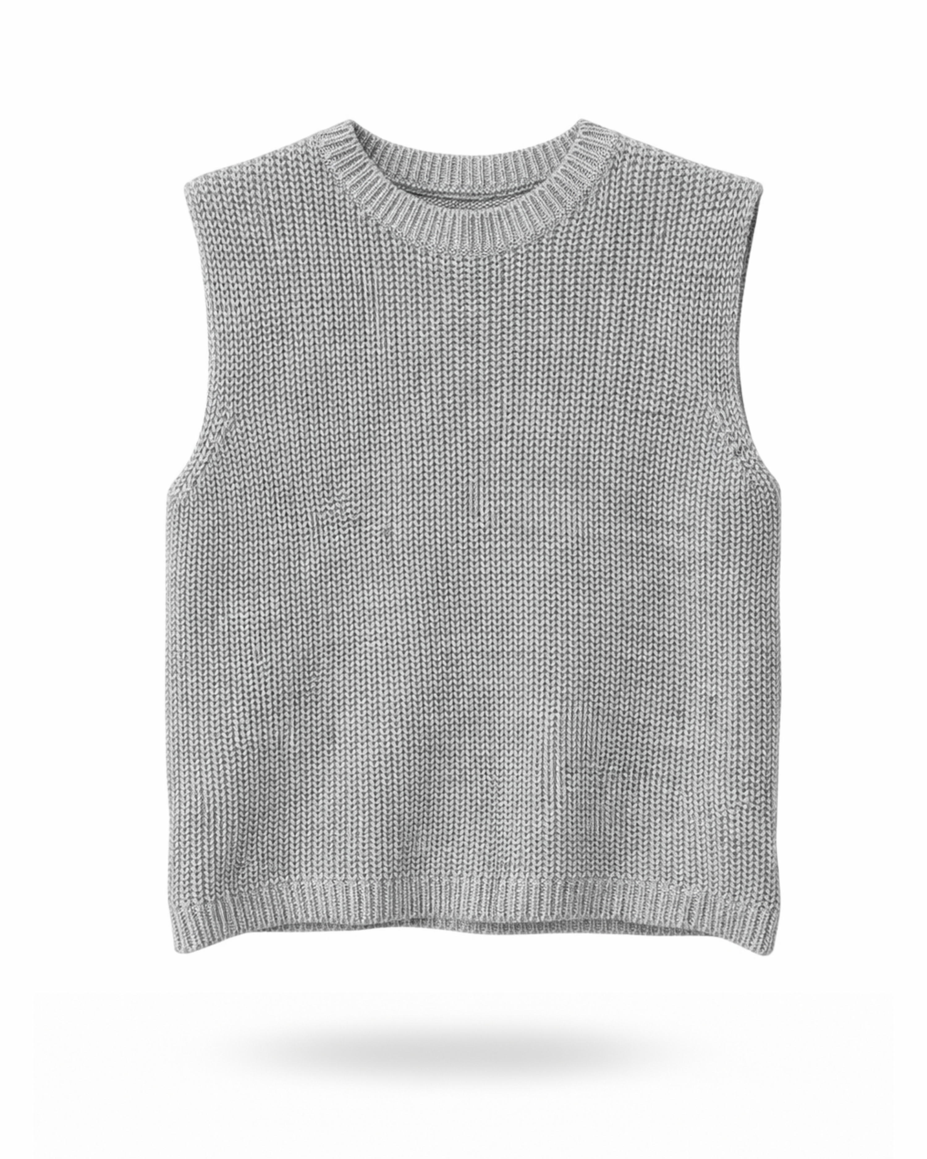 Strick Pullunder Grau