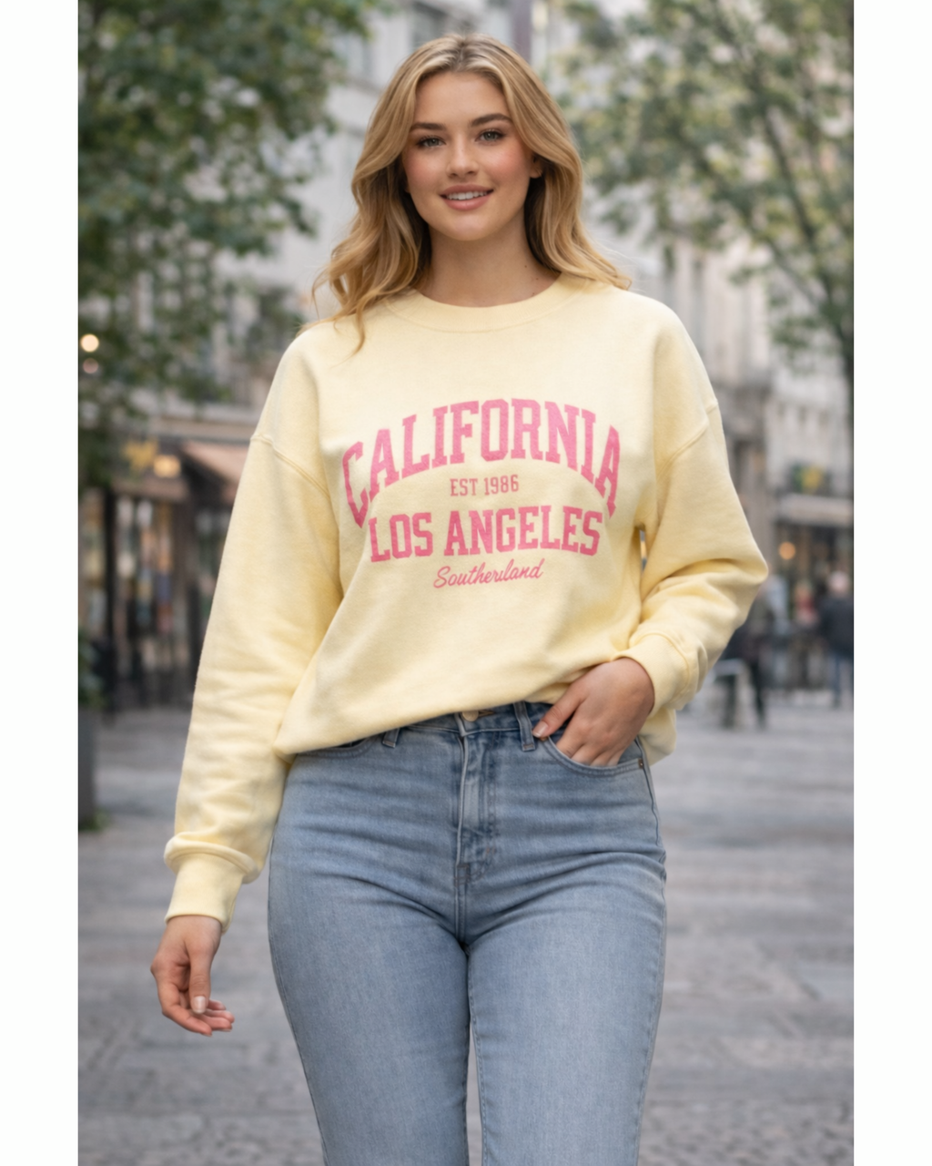 Sweatshirt CALIFORNIA Gelb