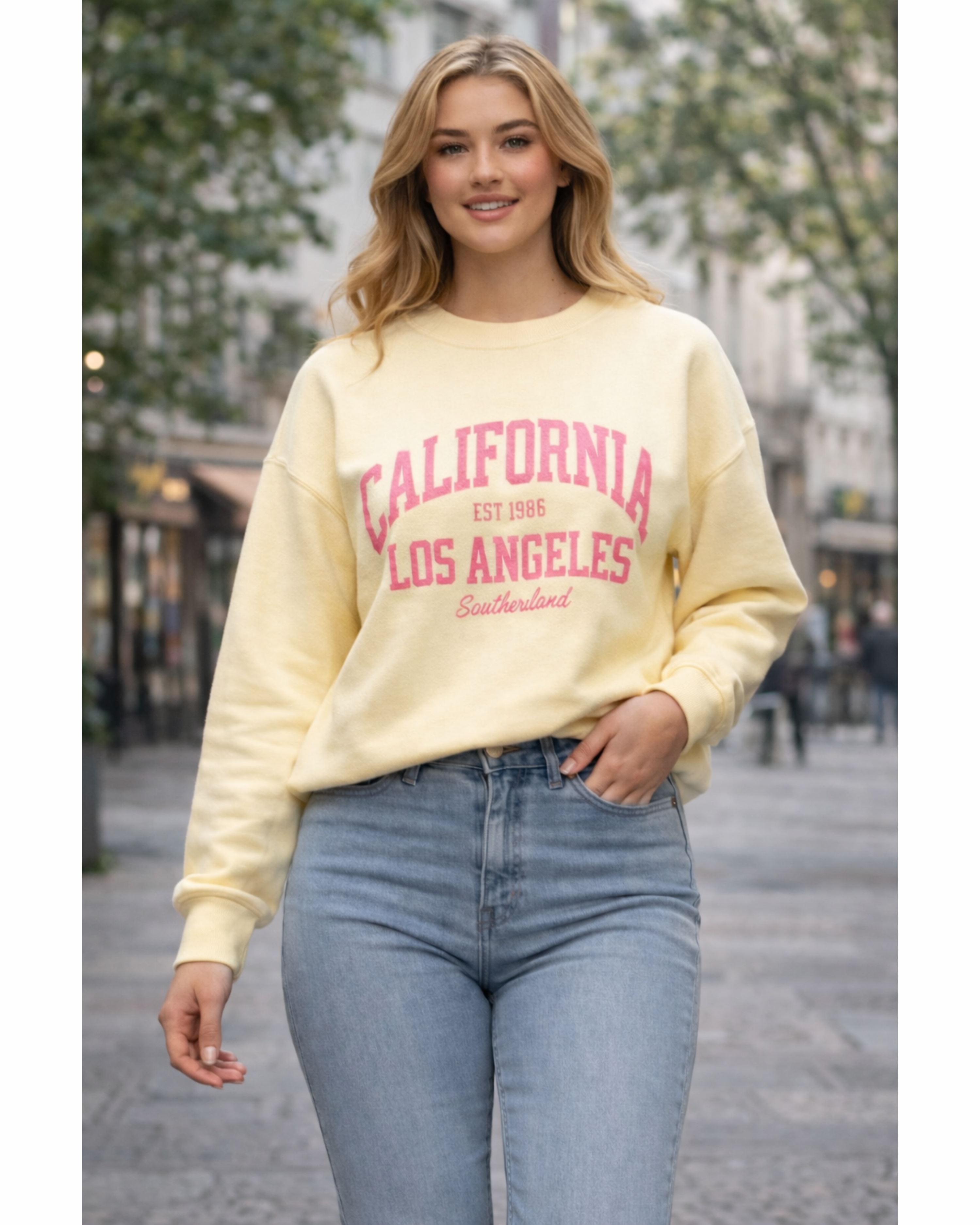 Sweatshirt CALIFORNIA Gelb