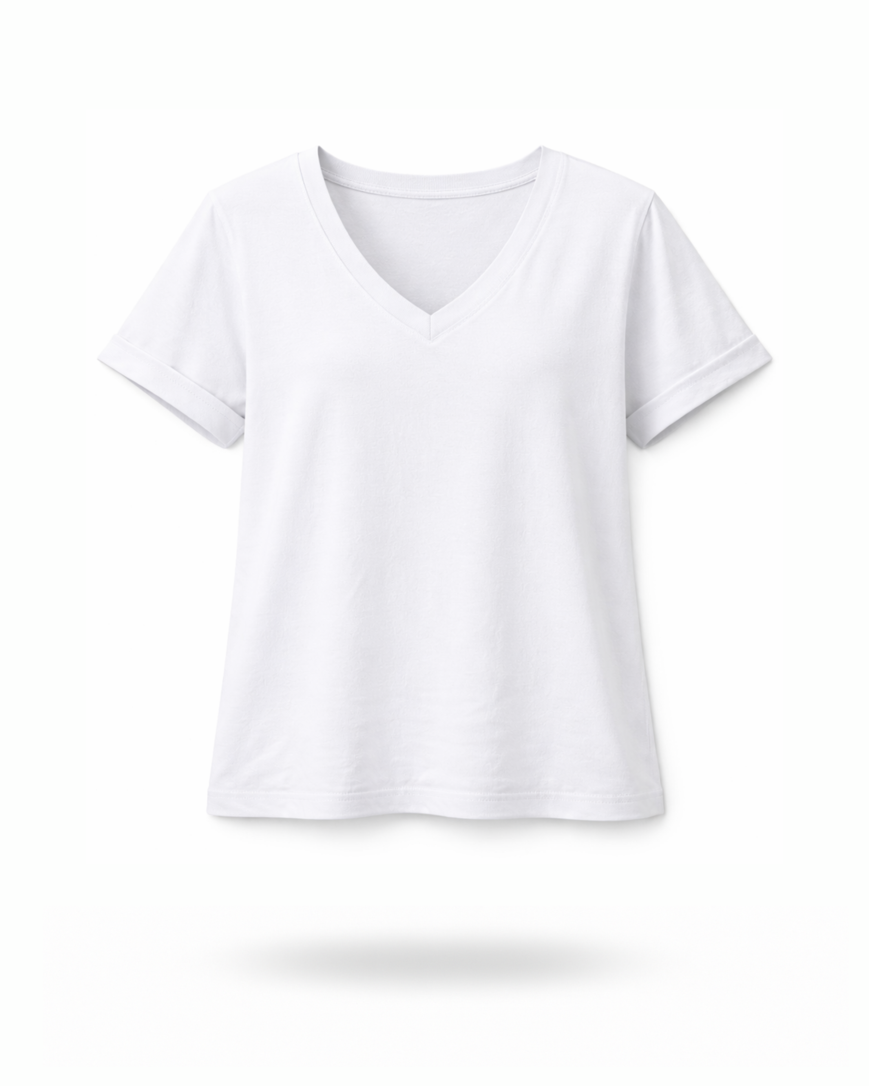 T-Shirt V-Ausschnitt Weiß