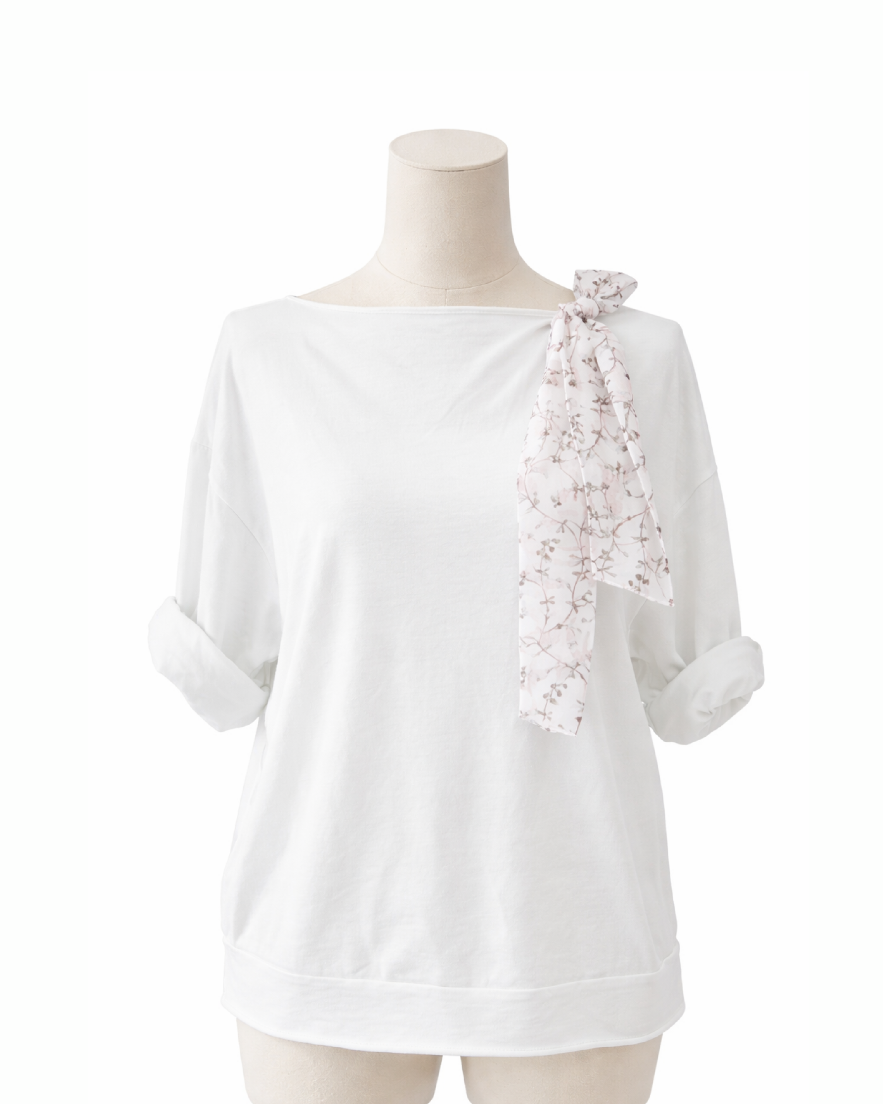 Sweatshirt Tuch Weiß