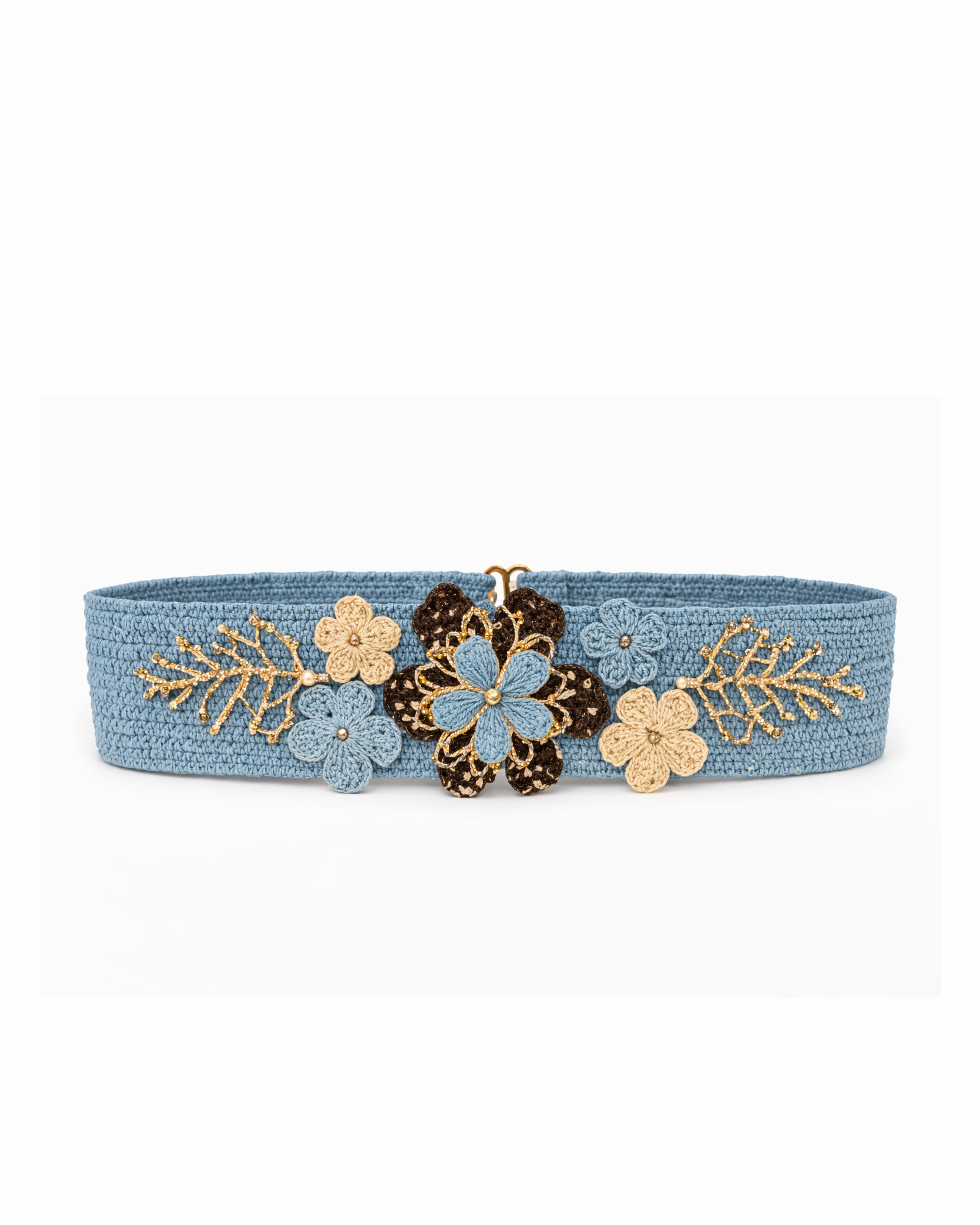 Gürtel Blumen Blau