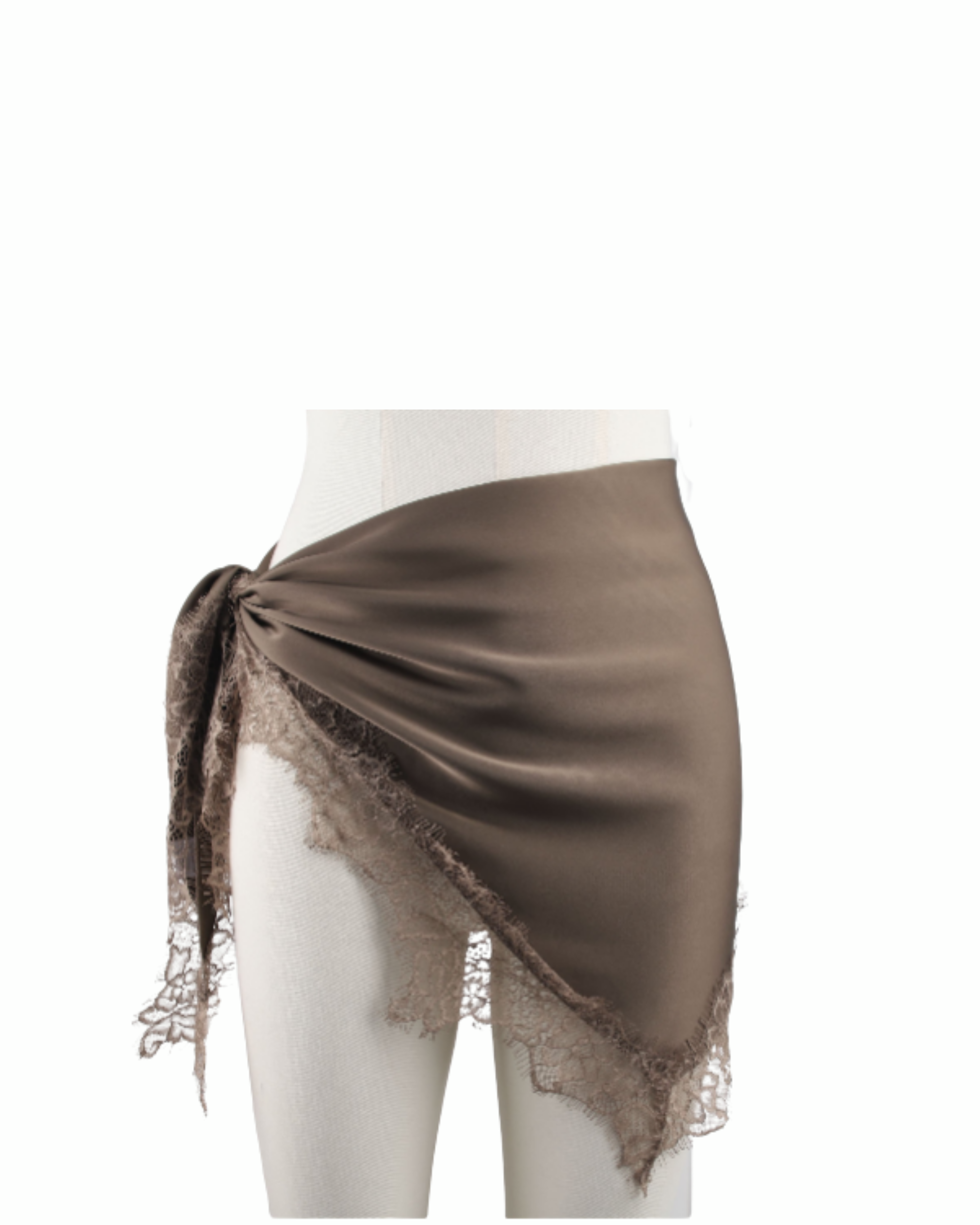 Tuch mit Spitze Braun