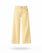 Weite Jeans Gelb