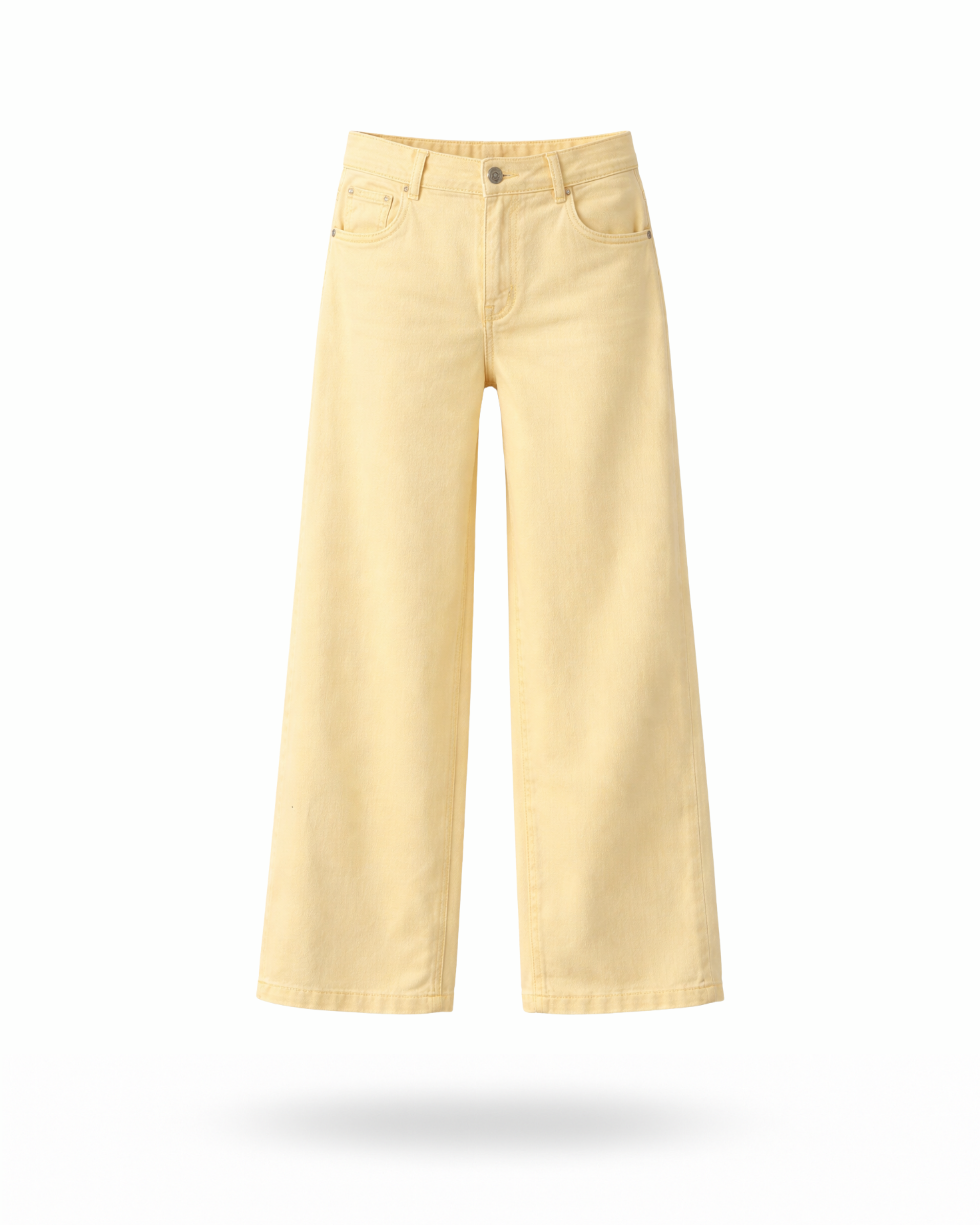 Weite Jeans Gelb