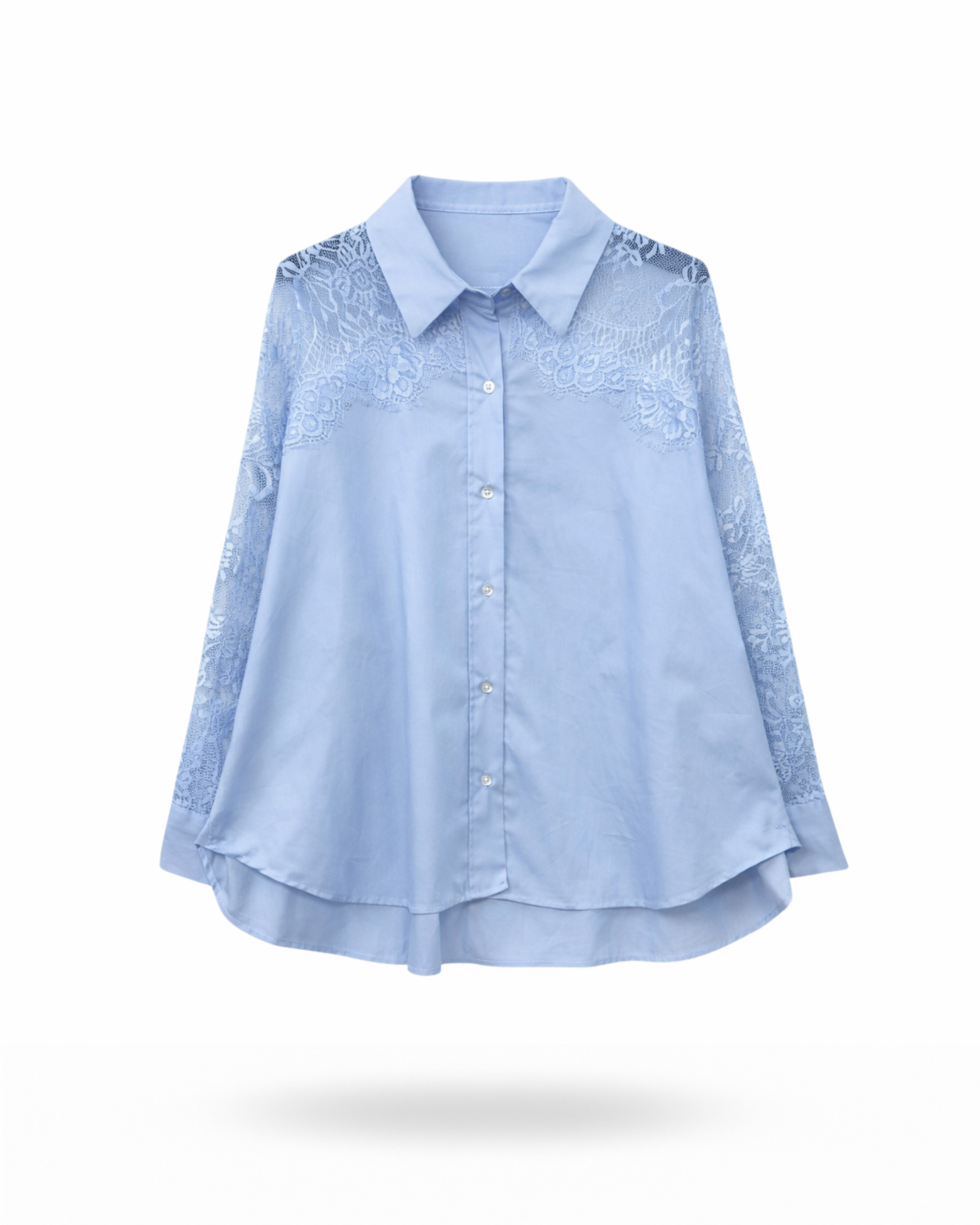 Bluse Spitze Blau