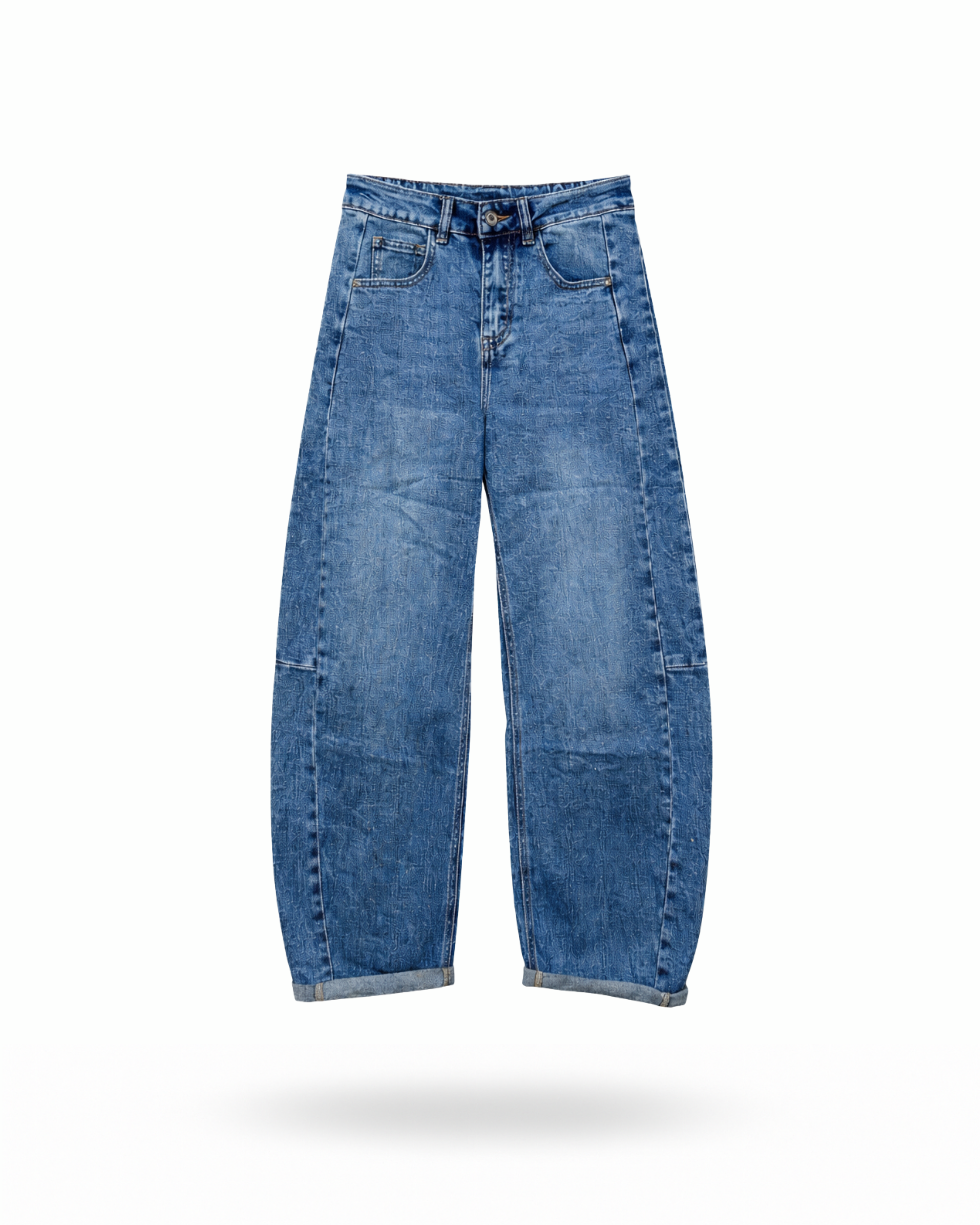 Barrel-Jeans Blau