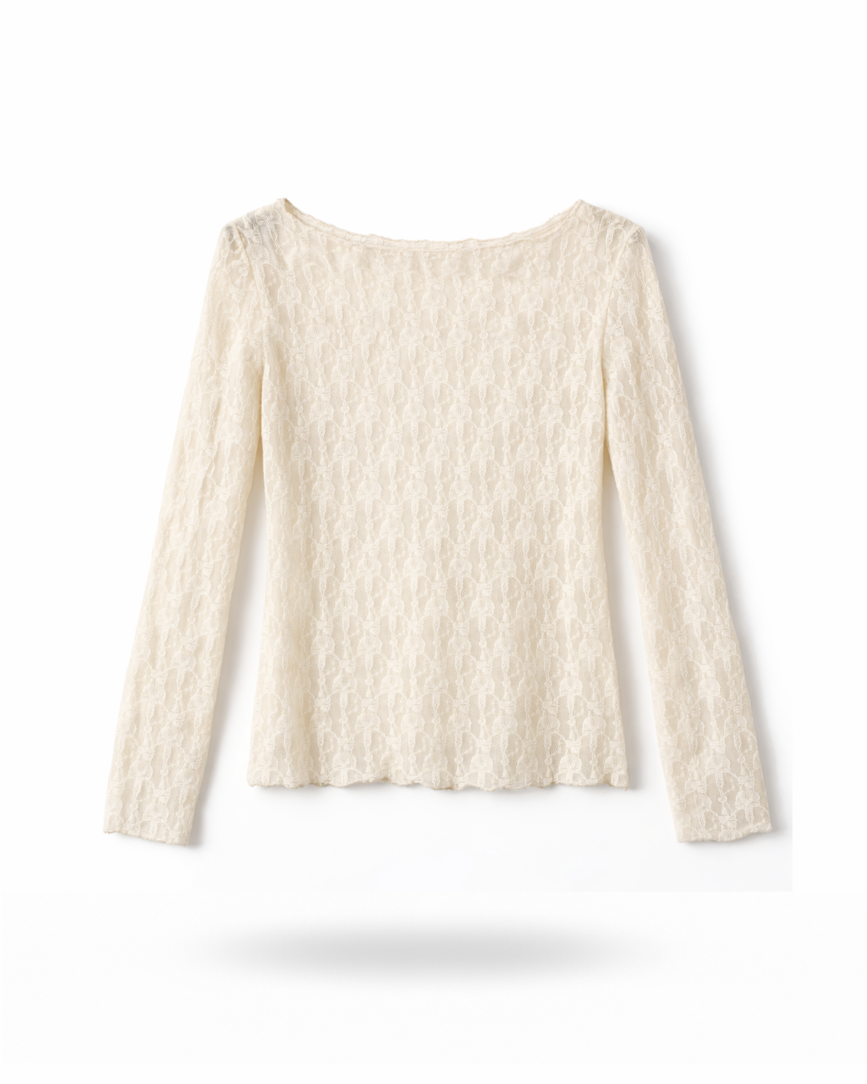 Shirt Spitze Creme