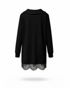 offshoulder

lace dress

black dress

onesize dress

elegant dress

tunic dress

chic outfit

fall fashion

winter dress

date night outfit