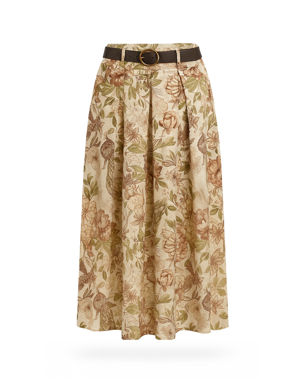 Midirock Damen | A-Linien-Rock floral | Vintage Rock Damen | Sommerrock Damen | Blumenrock lang