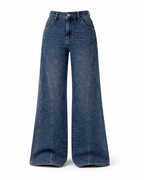 Wide Leg Jeans Damen, High Waist Jeans, Damen Jeans weit geschnitten, Jeans mit weitem Bein, Wide Leg Hose Denim, modische Damenjeans, Jeans mit hohem Bund, Trend Jeans Damen, Damen Jeans modern, Jeans im Vintage Look, Denim Hose Damen, Jeans für Alltag und Freizeit, lässige Damenjeans, zeitlose Jeans Damen, Jeans mit Längsnähten