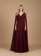 Langes Abendkleid Bordeaux