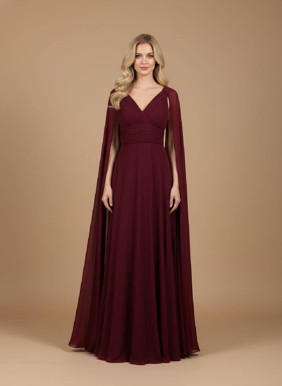 Langes Abendkleid Bordeaux