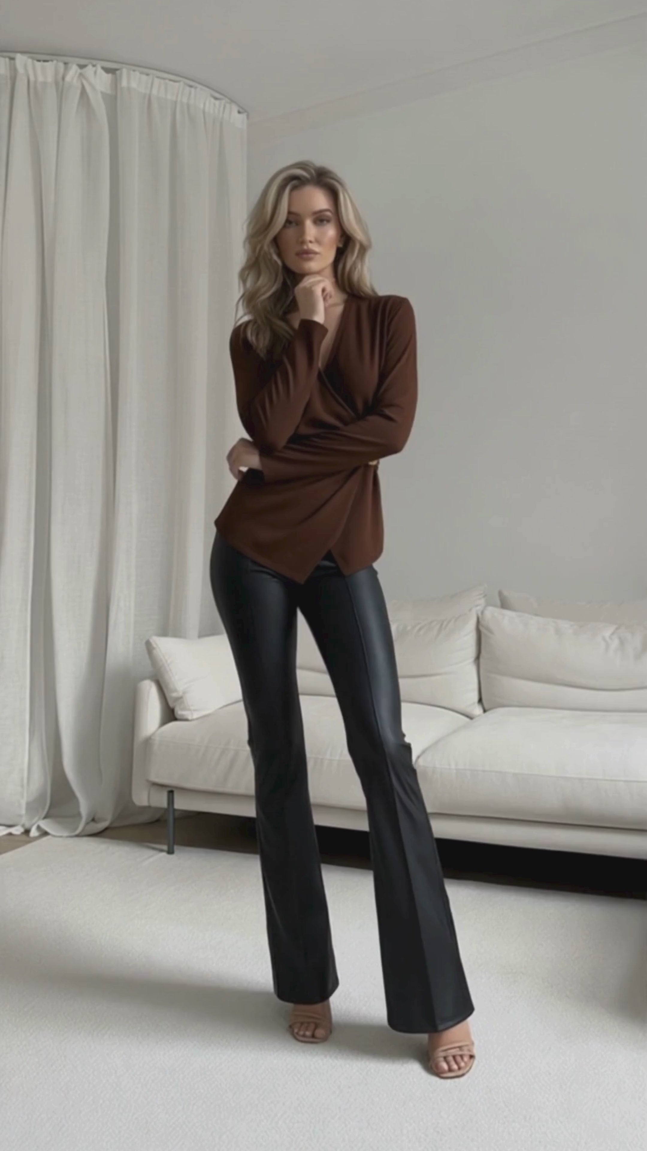 Wrap Blouse Women

Brown Wrap Top

Italian Fashion Blouse

Elegant Women’s Top

Draped Blouse Brown

Gold Detail Blouse

V-Neck Wrap Shirt Women

Chic Long Sleeve Blouse

Brown Elegant Top

Classy Women’s Shirt